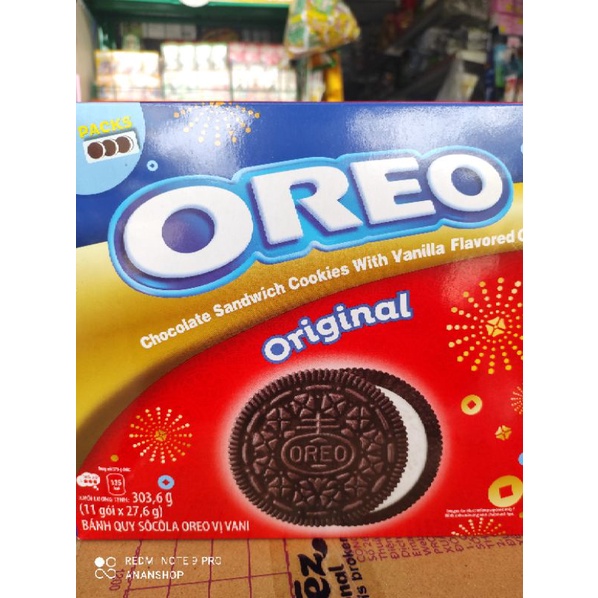 Bánh quy Socola Oreo Vị Vani hộp 303.6g