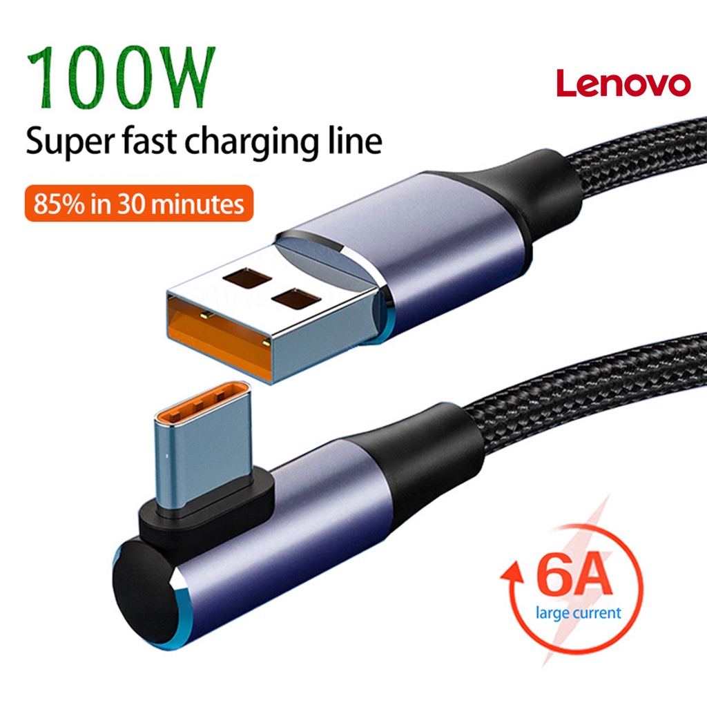 Dây cáp sạc nhanh LENOVO KC-6A 100W USB loại C thích hợp cho điện thoại di động