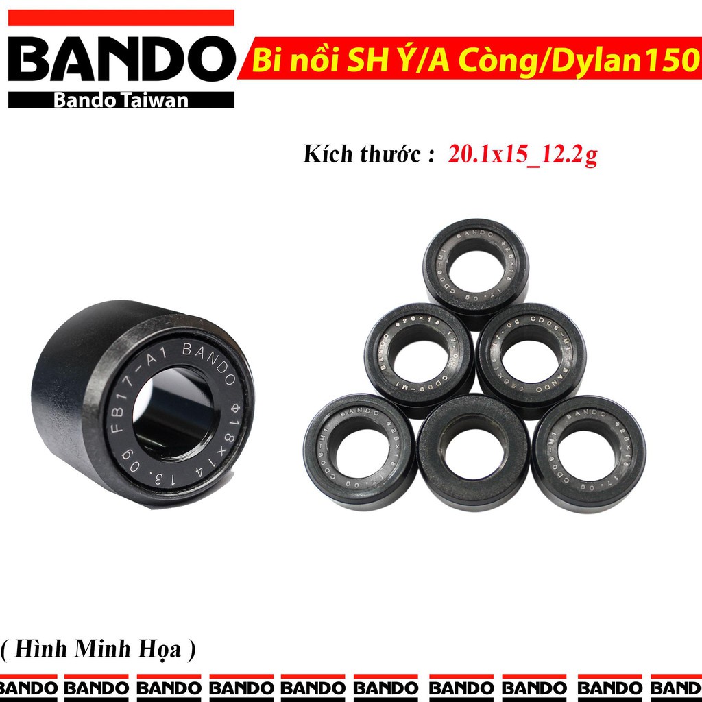 Bi nồi BANDO cho SH NHẬP, SKY DRIVER, IMPULSE, AN150, SAPHIARE, HAYATE 12,2g