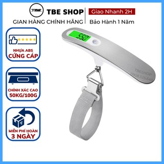 Cân Điện Tử Cầm Tay Mini 50kg Dùng Để Cân Hành Lý Tặng Pin Cr2032 ( Bảo Hành 1 Năm ) TBE Shop