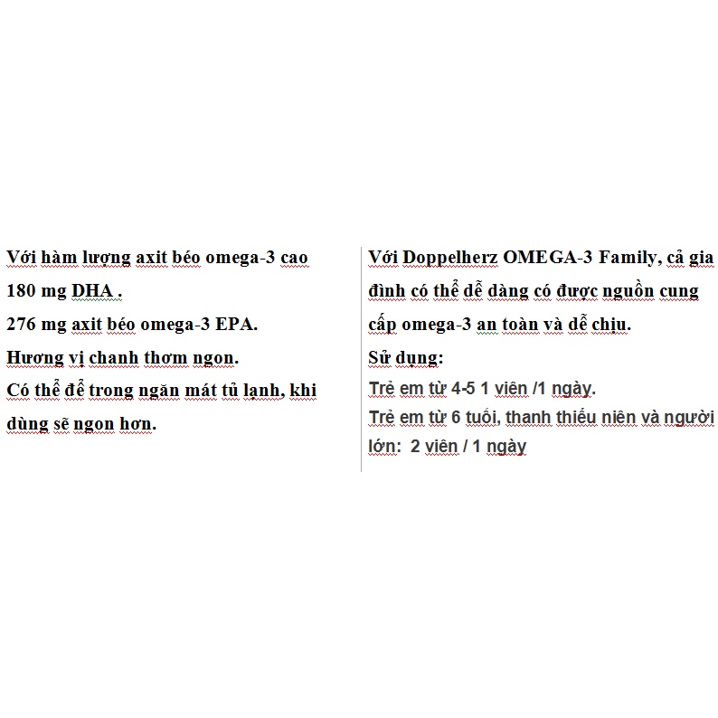 Kẹo Omega 3 Family hộp 60 viên của Đức