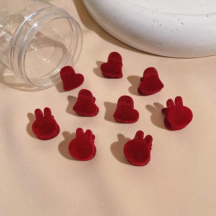 Kẹp Tóc Mini Bằng Da Lộn Thời Trang Thu Đông