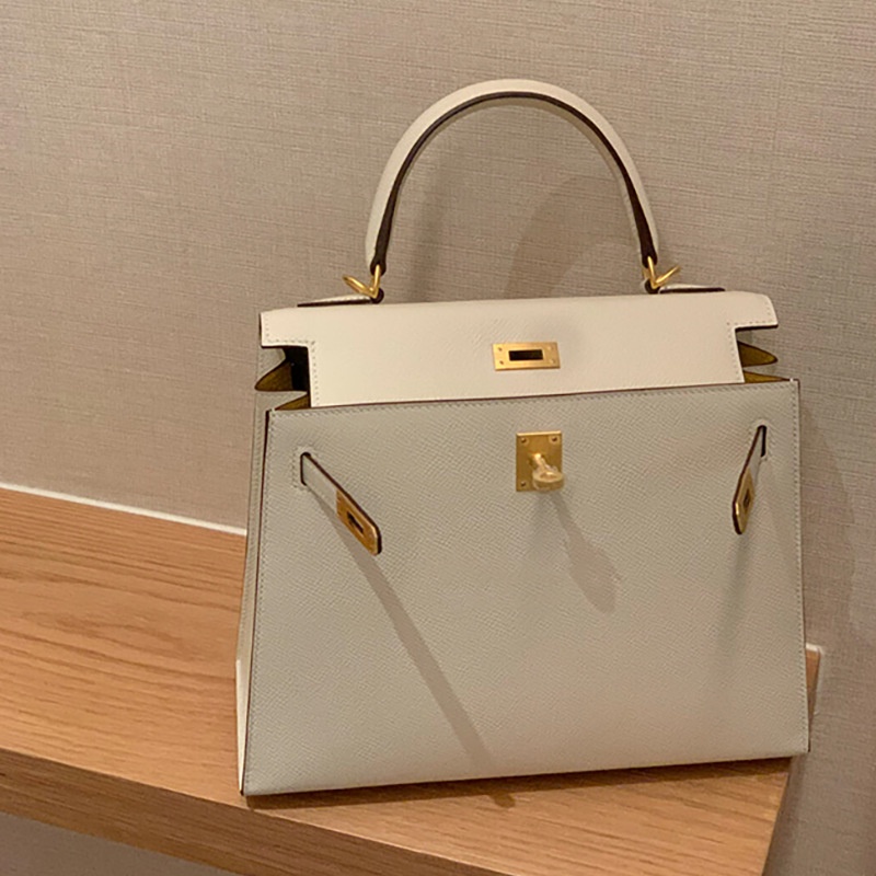 Túi hm size 20, 25 da sần Mã M11 màu đen, màu xám, màu đỏ, hm màu trắng khóa vàng khóa bạc tặng kèm khăn