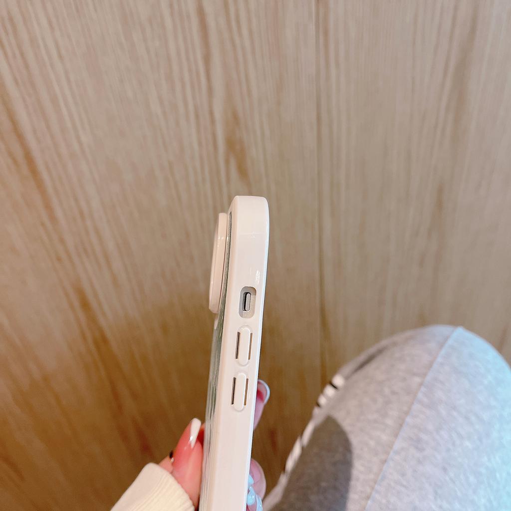 Ốp Điện Thoại Da Họa Tiết Trái Tim Màu gradient Có Vòng Đỡ Cho IPhone 14promax 14 13promax 13 12 11