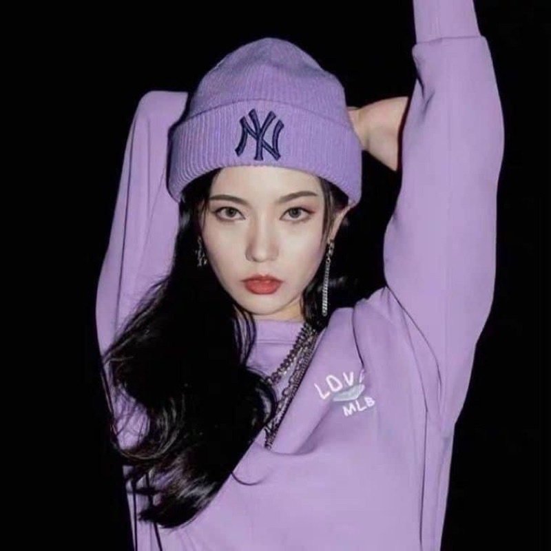 Mũ len logo MLB thêu nổi thời trang loại 1