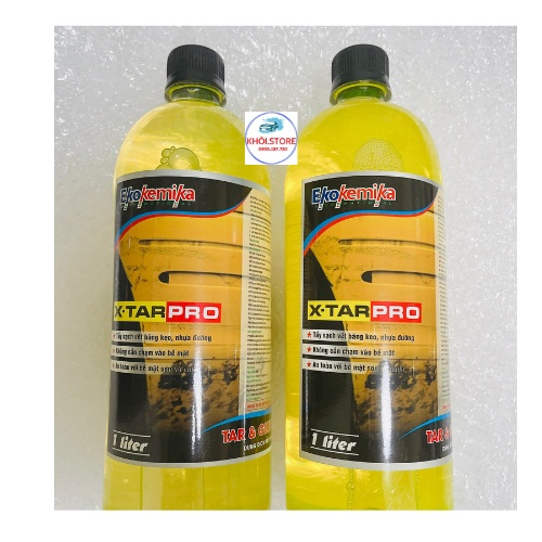 Nước tẩy nhựa đường và băng keo dùng cho ô tô- xe máy X-TAR PRO EKOKEMIKA loại 1 lít