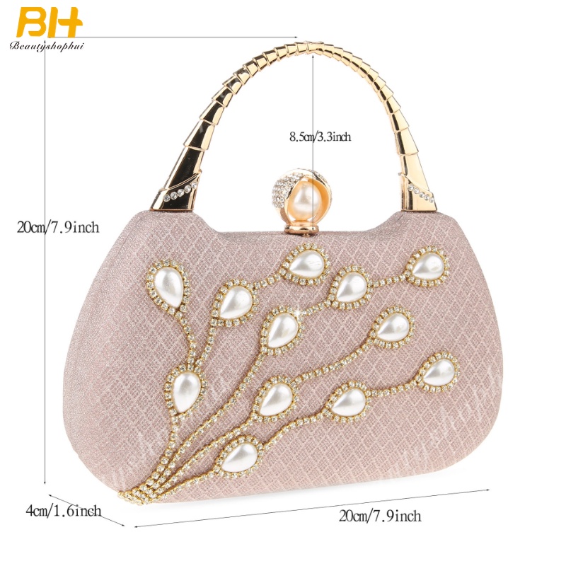 Túi Vuông Nhỏ Cầm Tay Đính Đá Lấp Lánh Hình Chim Phượng Hoàng Phong Cách Âu Mỹ Phổ Biến