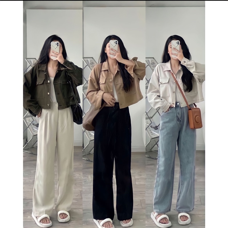 Áo khoác da lộn nữ dáng ngắn cao cấp mới nhất thu đông hot trend 2022 phong cách cá tính trẻ trung Kozoda AK34