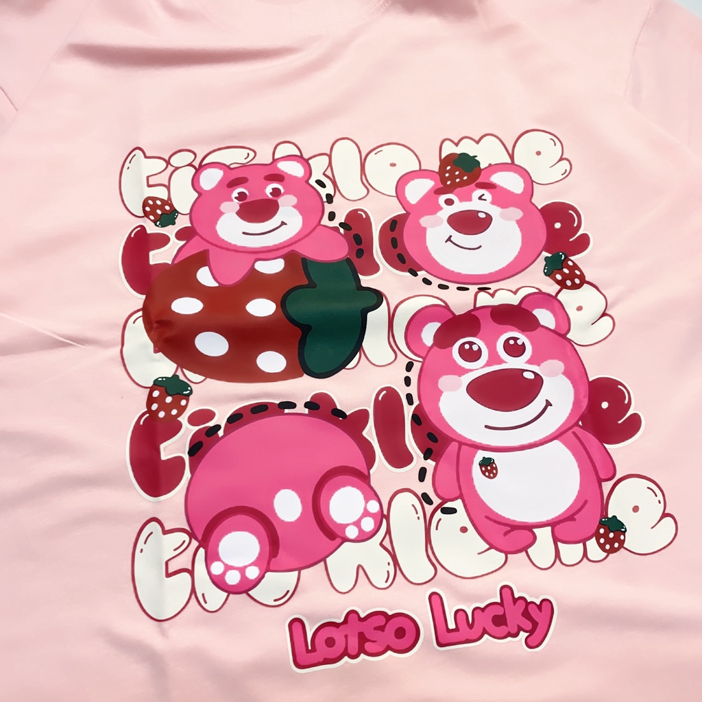 Áo thun tay lỡ nữ form rộng Gấu Losto lucky 1109 HYKOREA