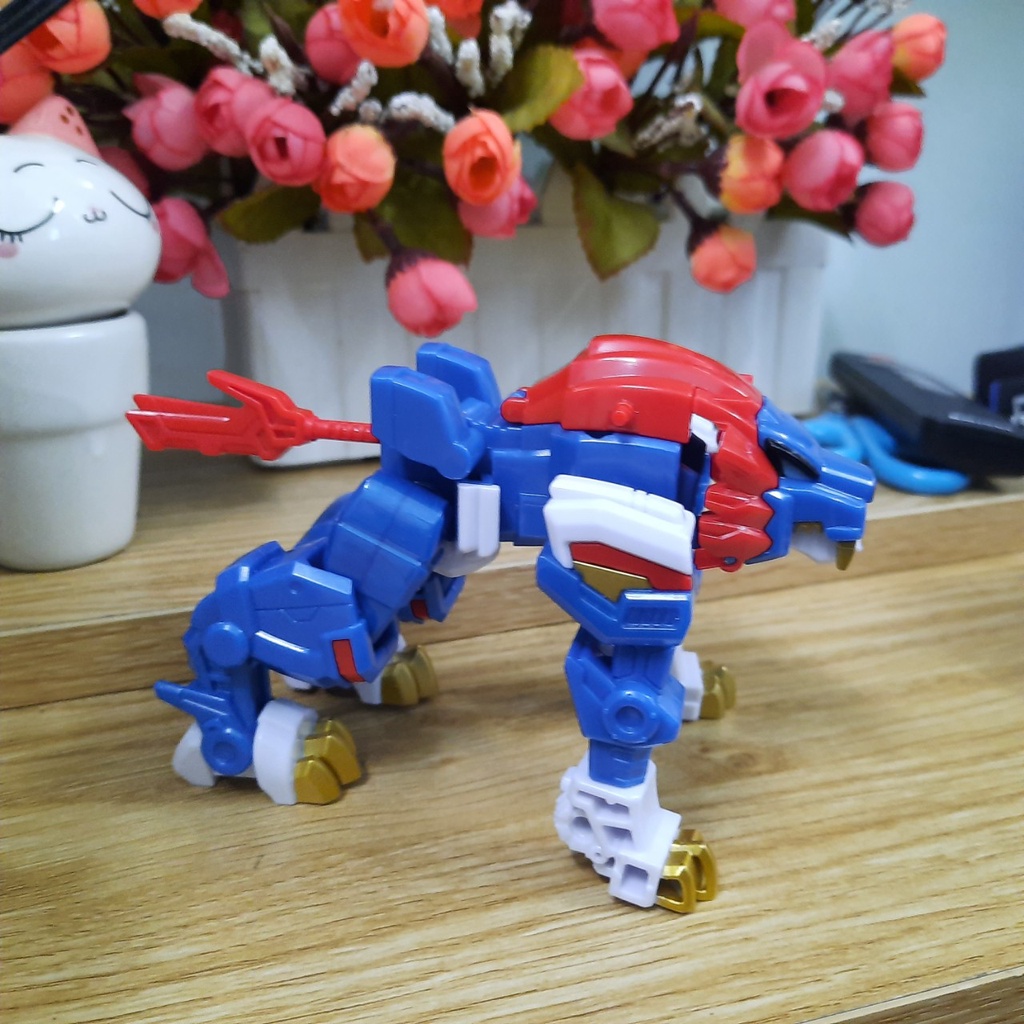 Mô hình miniforce chiến binh thú sư tử lion cỡ nhỏ - ĐỒ chơi trẻ em biệt đội siêu nhân nhí mùa 4