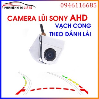 Camera lùi AHD SONY vạch cong đánh lái theo xe