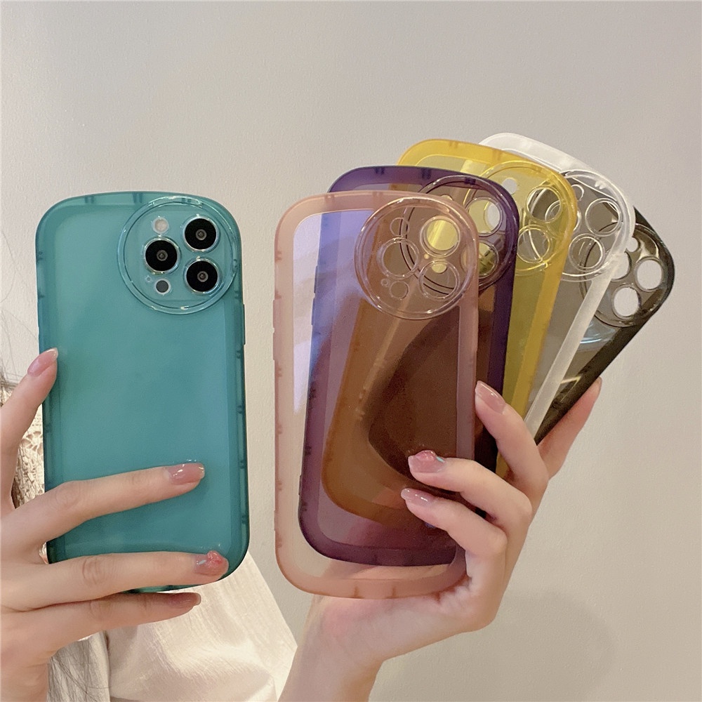 Ốp Điện Thoại Silicon TPU Mềm Trong Suốt Màu Kẹo Chống Sốc Cho OPPO Reno8 Reno7 Reno6 Reno5 Lite Pro Plus Z 5G