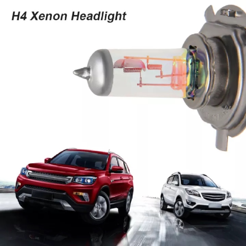 Bóng Đèn Pha xenon H4 100w 8500k 12v Siêu Sáng Cho Xe Hơi