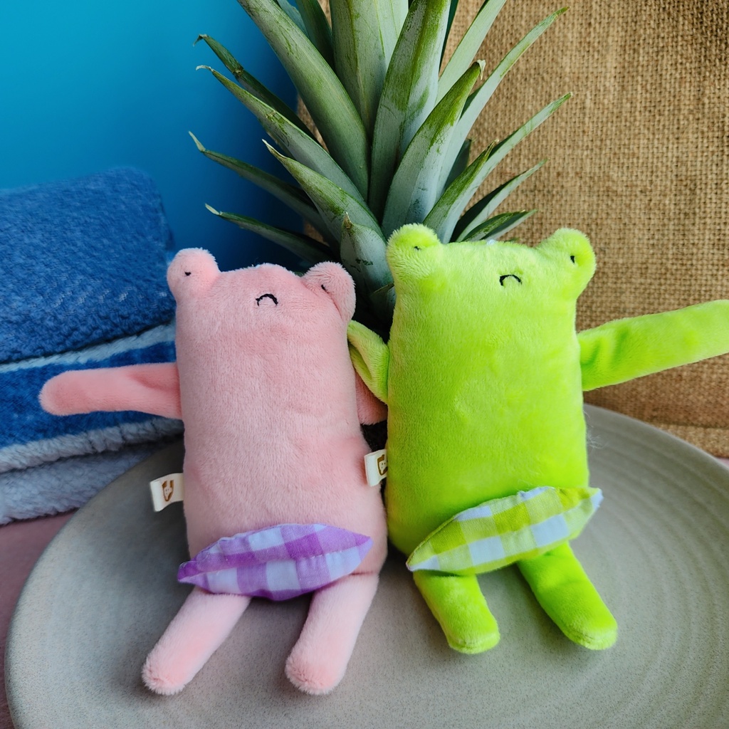 Móc Khoá Ếch Quạo Quọ Hông Dui Dẻ - Gấu bông đình may 20cm