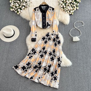 #2412 [Order] Set đầm họa tiết bắt mắt đủ size siêu đẹo