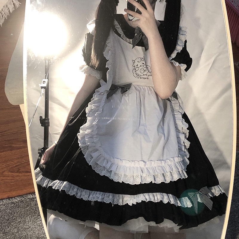 Đầm Lolita Hóa Trang Cô Hầu Gái Kiểu Nhật Bản Dễ Thương