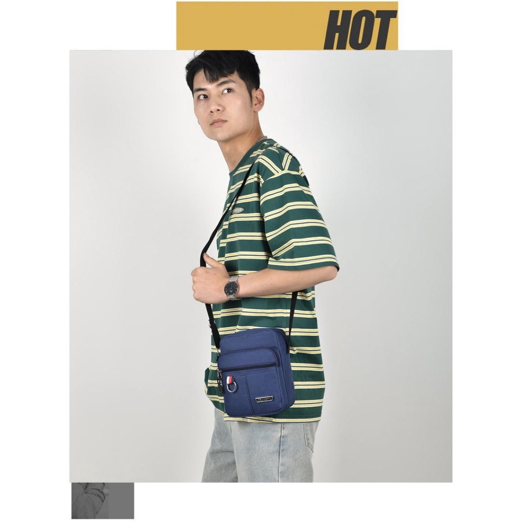 Túi đeo chéo nam mini Messenger vải Canvas siêu bền kháng nước thời trang trẻ trung TC34