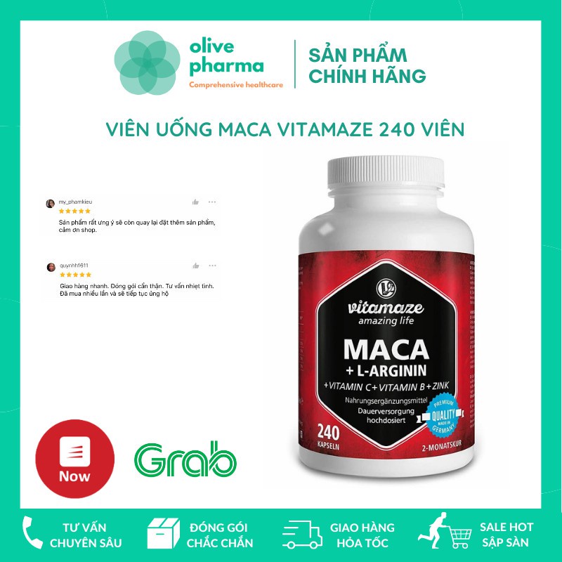 Viên Uống Hỗ Trợ Sinh Lý Vitamaze Maca + L Arginin Của Đức