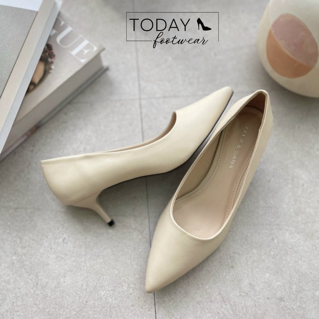 Giày nữ cao gót bít mũi, mũi nhọn đế nhọn 5cm thời trang công sở thanh lịch Today Footwear | TD002