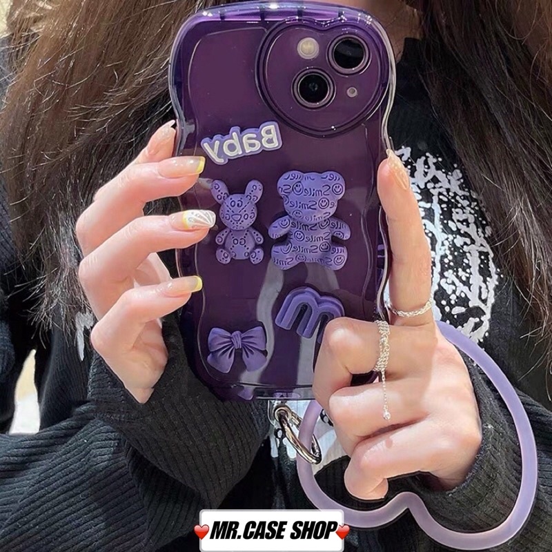 [ Có ip 14 ] Ốp lưng điện thoại iphone sicker thỏ tím bằng 14ProMax 7plus/8/8plus/x/xs/11/12/13/pro/max - Mr.Case