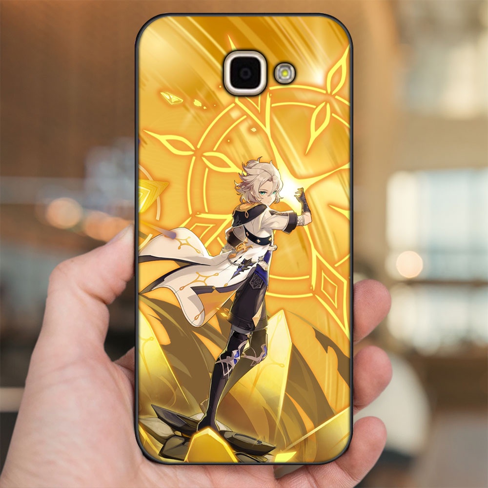 Ốp lưng Samsung A9 Pro viền đen in hình Albedo Genshin Impact