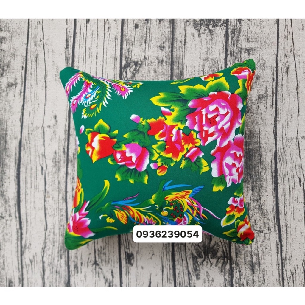 Gối tựa lưng con công vải đẹp 45cmx45cm