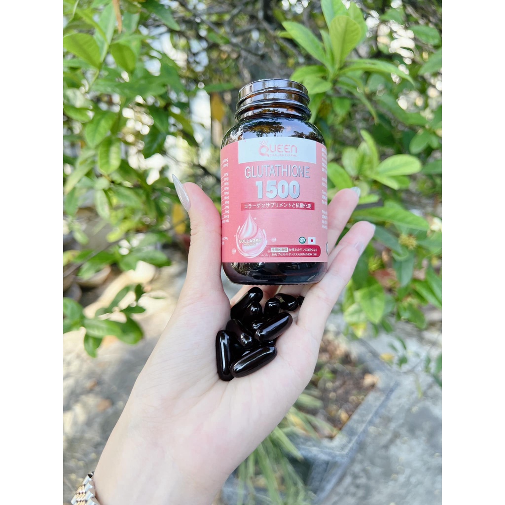 Viên Uống GLUTATHIONE 1500mg viên uống trắng da giảm nám mờ nhăn chống lão hoá