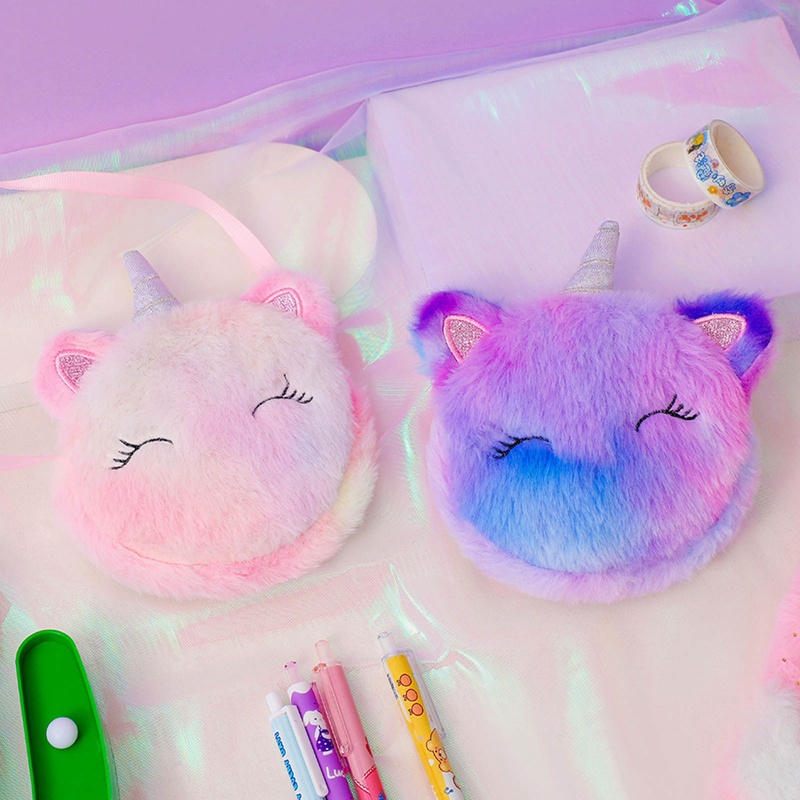 Túi Đeo Chéo Hình Kỳ Lân Hoạt Hình Xinh Xắn Dành Cho Bé