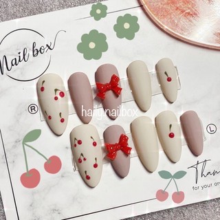 Nailbox thiết kế charm nơ - Móng úp thiết kế - L25