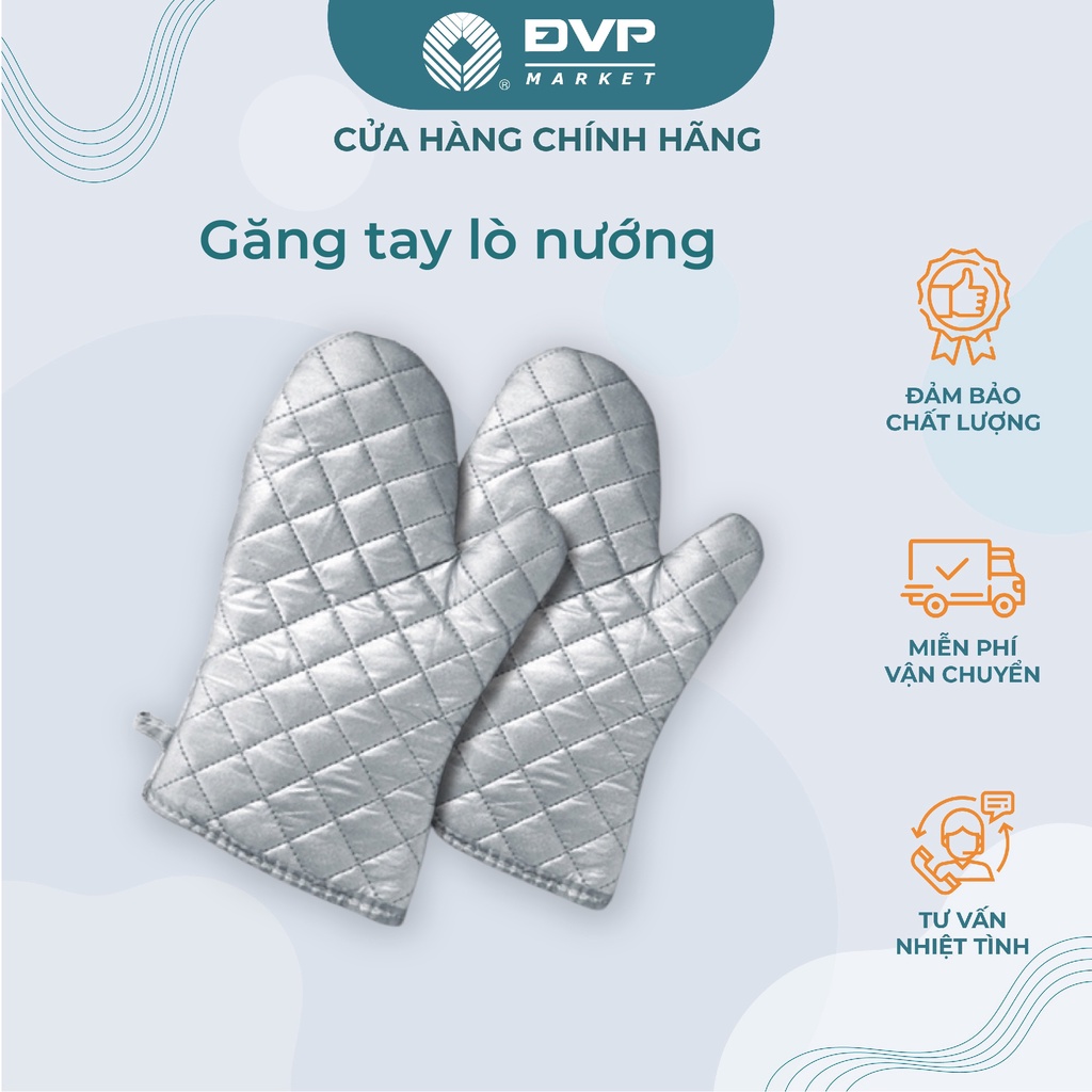 Găng tay lò nướng chống nóng dày dặn gồm 3 kích thước Trung, Dài (giá 1 đôi - 2 chiếc)