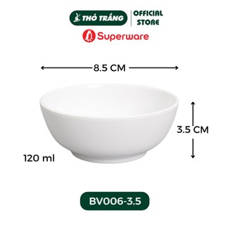Chén, dĩa chấm màu trắng Srithai Superware Thái Lan cao cấp