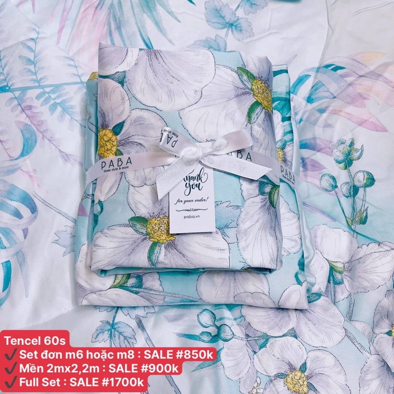 SET CHĂN GA GỐI Tencel 60s 100%