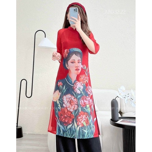 🧧 SET ÁO DÀI HÌNH CÔ GÁI SIÊU ĐẸP 60-90kg 🧧 BIGSIZE RIN HEO