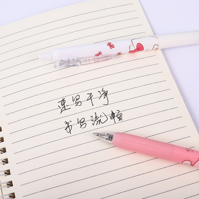Y&amp;X Bút bi Gel bấm ngòi 0.5mm hình hoạt hình cute dễ thương mực đen vỏ hoạt hình đáng yêu