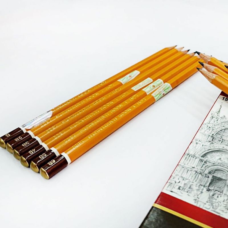 Bút Chì Tiệp KOH-I-NOOR 1500 (CÓ TEM CHỐNG HÀNG GIẢ). chì vẽ phác thảo ký hoạ, Bút chì học sinh HB,2B - Loki