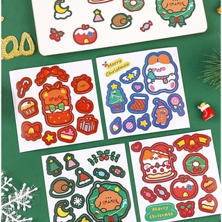[Sỉ 1k] Tấm Sticker Giáng Sinh 10x10cm