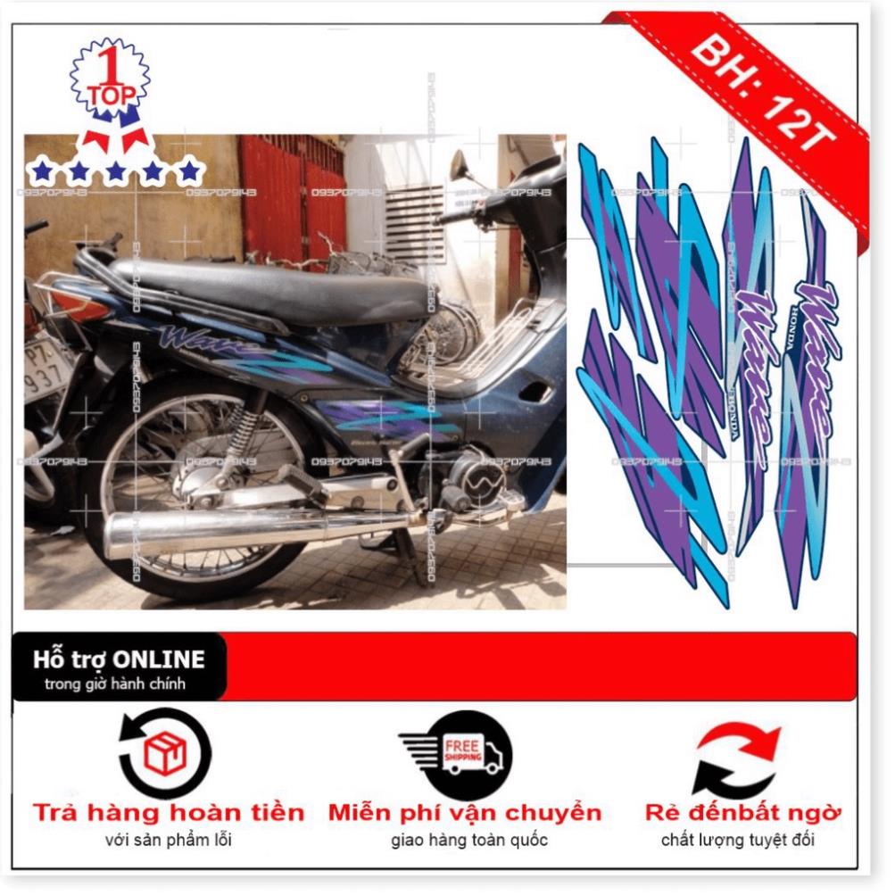 DECAL PVC 5 LỚP CHẤT LƯỢNG CAO Tem rời wave nhỏ đời đầu mẫu zin xanh nhớt