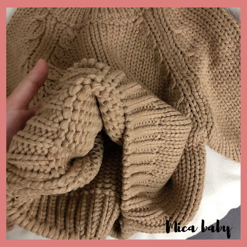Áo len cho bé kiểu dáng cổ tròn basic phong cách Hàn Quốc đáng yêu QA59 Mica baby