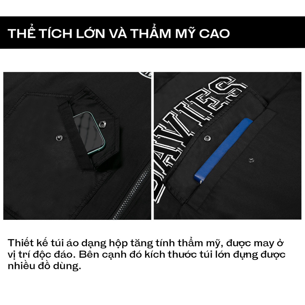 Áo khoác bomber nữ nam dù hai lớp local brand DAVIES Tactical Jacket | D27-AK1