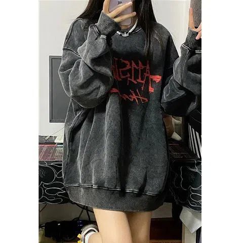 Áo Sweater Dáng Rộng Phong Cách Hip Hop Đường Phố Thời Trang Thu Đông Mới 2022
