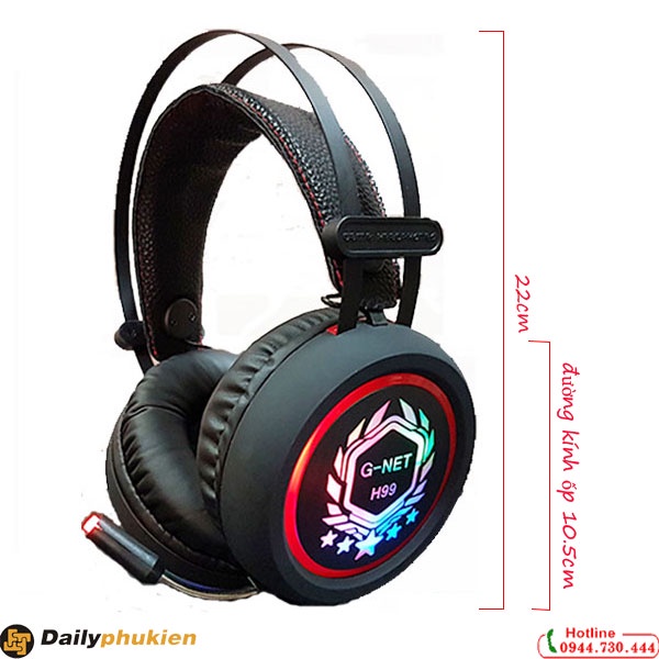 Tai nghe Gnet H99 âm 7.1 ( cổng USB cho cả mic và tai ) bảo hành 18 tháng dailyphukien