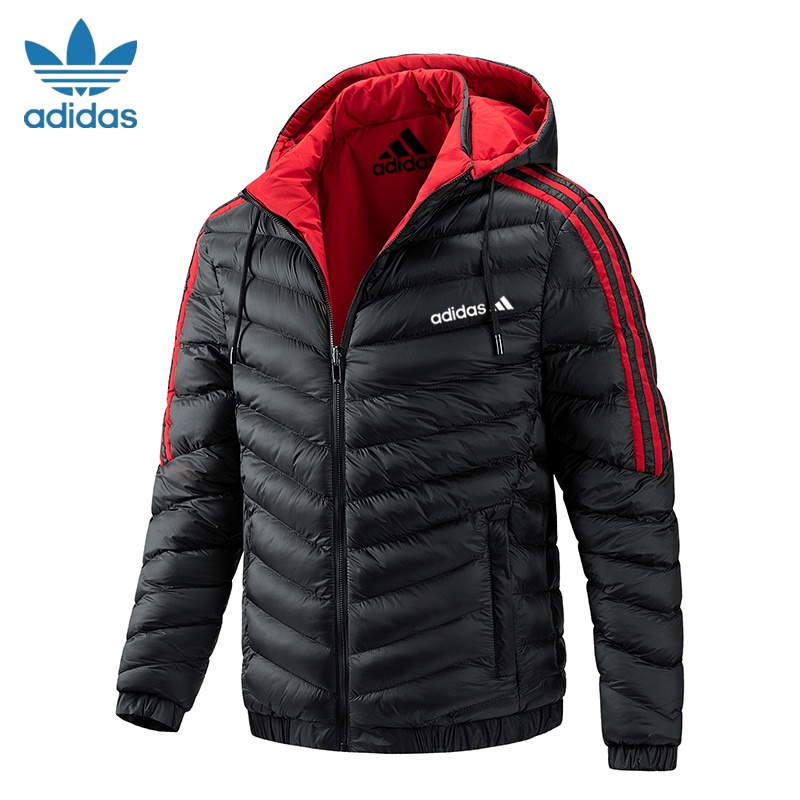 A Didas Áo Khoác Phao Đệm Cotton Có Mũ Trùm Đầu Giữ Ấm Mùa Đông Chính Hãng Cho Cặp Đôi