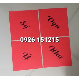 Chữ dán mẹt tre trang trí Tết