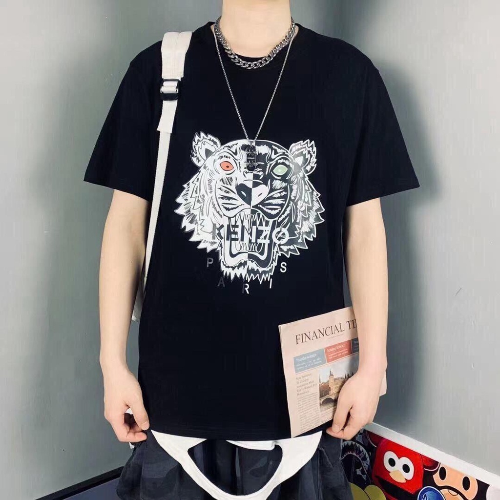 Kenzo Áo Thun Tay Ngắn Thiết Kế Đơn Giản Thời Trang Cá Tính Dành Cho Cặp Đôi