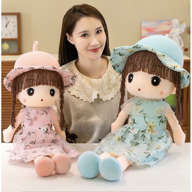 Gấu bông Búp Bê Váy Ren Đeo Vòng Đủ Size Cao Cấp - Quà Tặng Dễ Thương Cho Bé