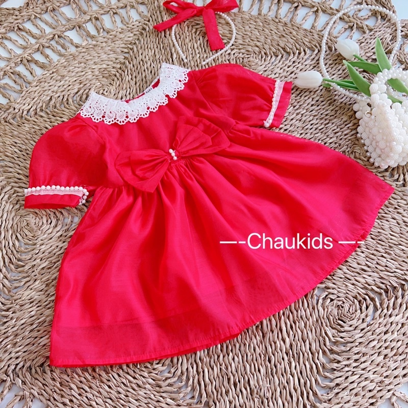 NGỌC BÈO Váy tặng nơ cho bé gái mã 63075