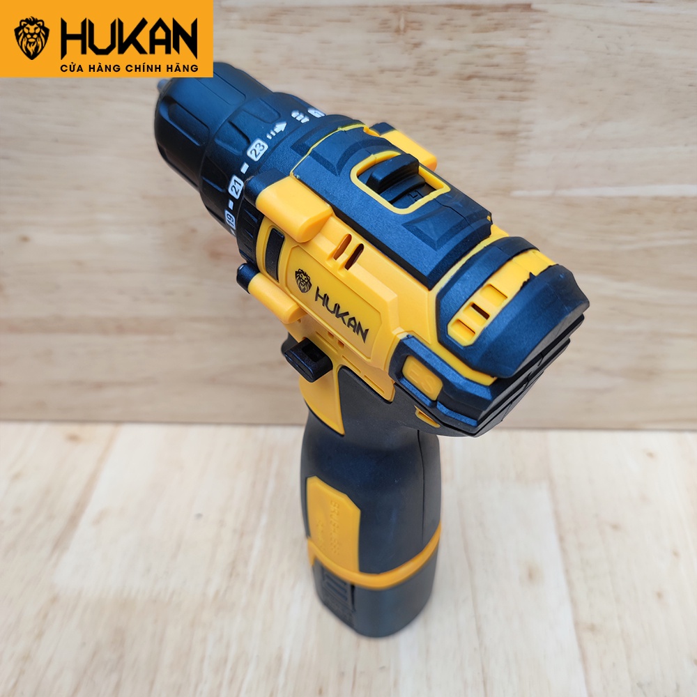 Máy khoan pin HUKAN 18V 4 cell Model HK-XC5 không chổi than tặng kèm 2 mũi khoan