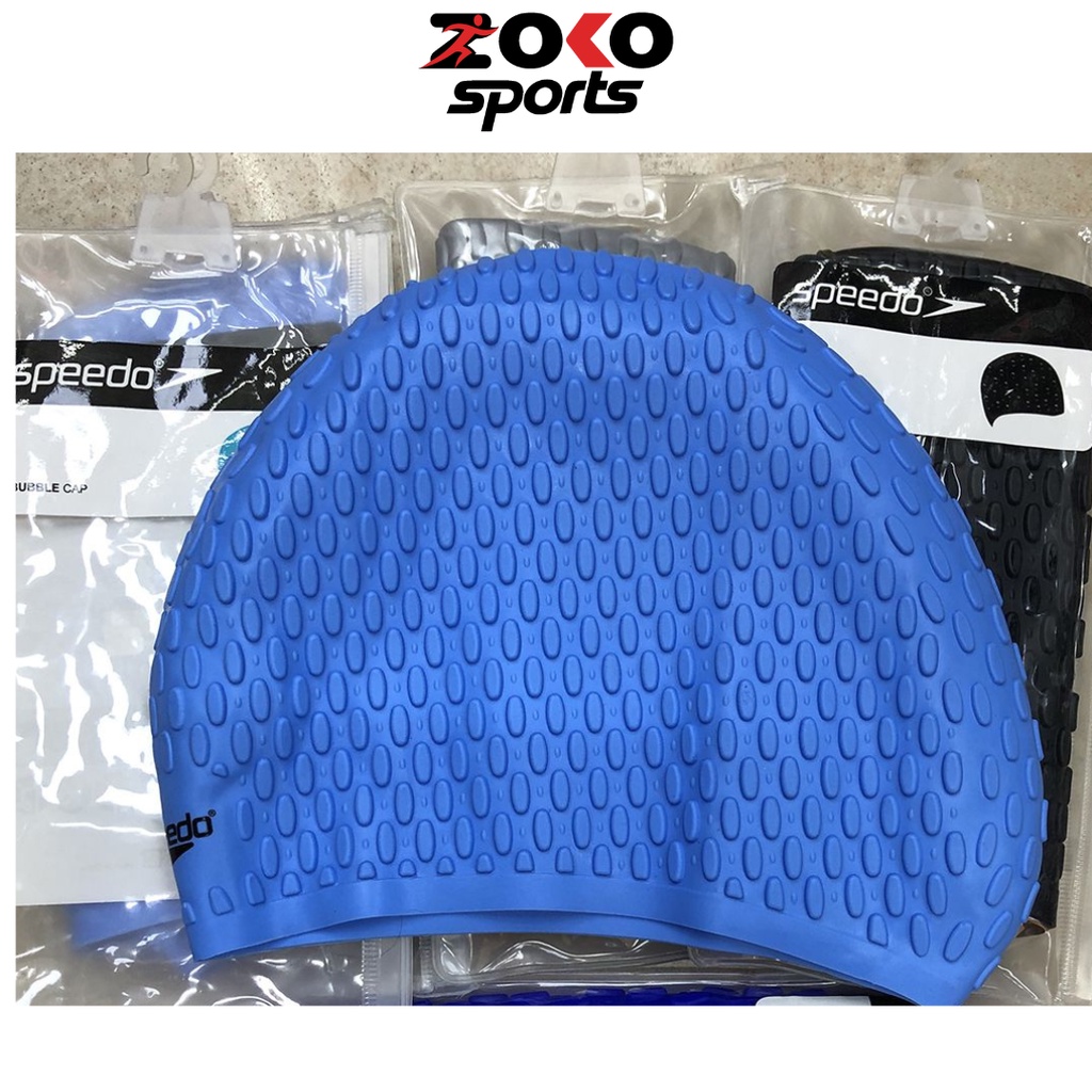 Mũ bơi người lớn Speedo chính hãng  , nam nữ chất liệu Silicone cao cấp chùm kín tai , tóc dài , tóc dày - ZOKO SPORT