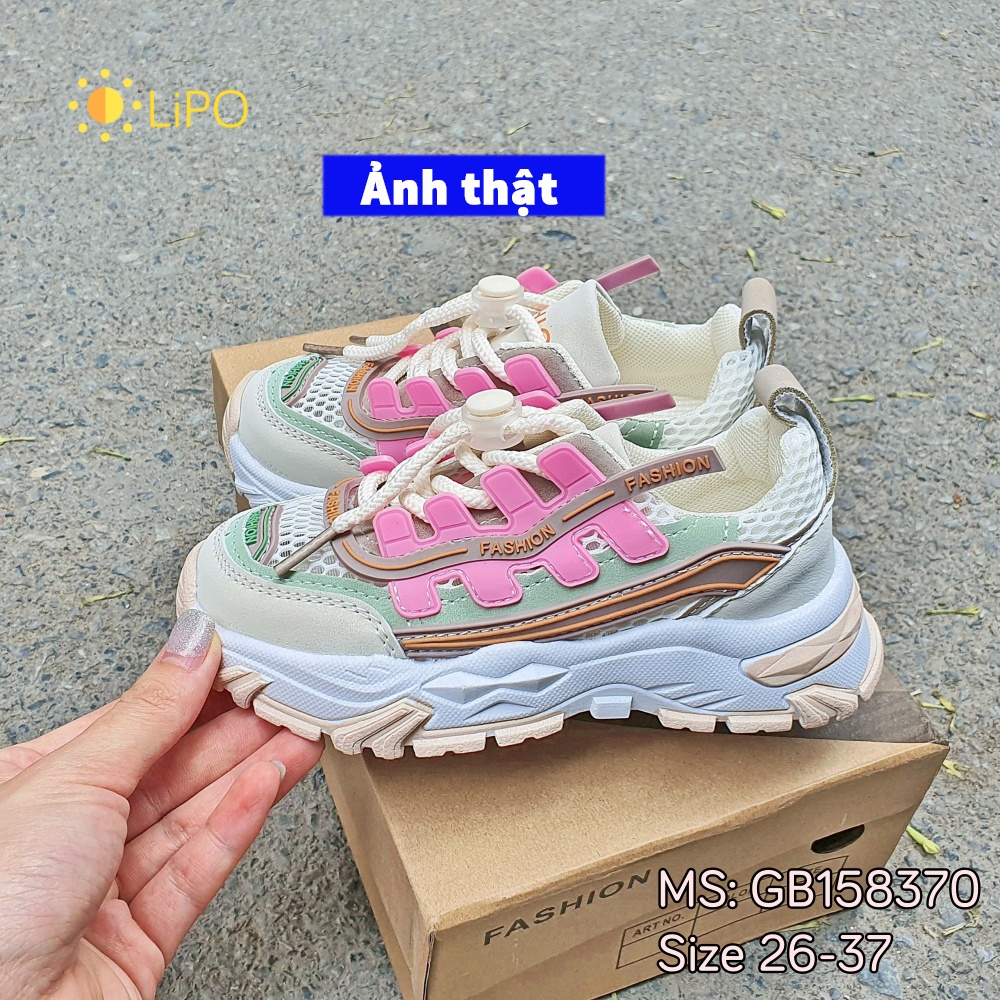 Giày thể thao bé trai, bé gái lưới FASHION Giầy bé gái siêu nhẹ size 26-37 GB158