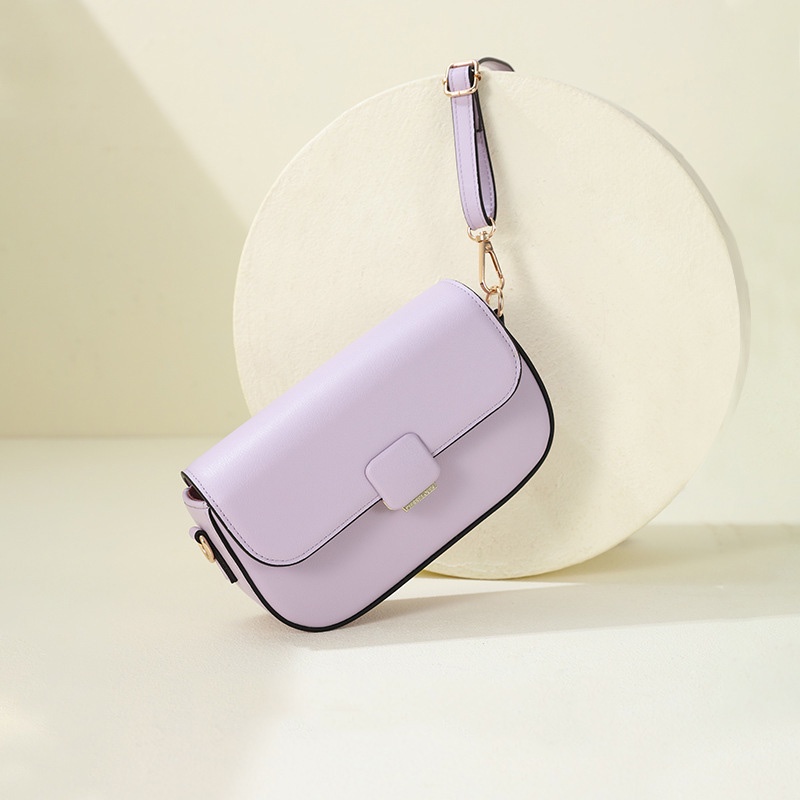 Túi Đeo Chéo Hình Vuông Nhỏ Màu Trơn Có Khóa Nam Châm Thời Trang Phong Cách Hàn Quốc